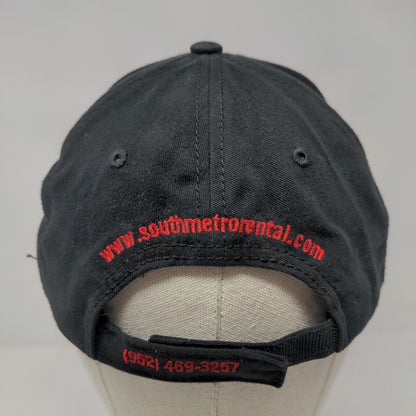 South Metro Rental Inc. Strapback Hat Black OSFA Embroidered Triple Crown