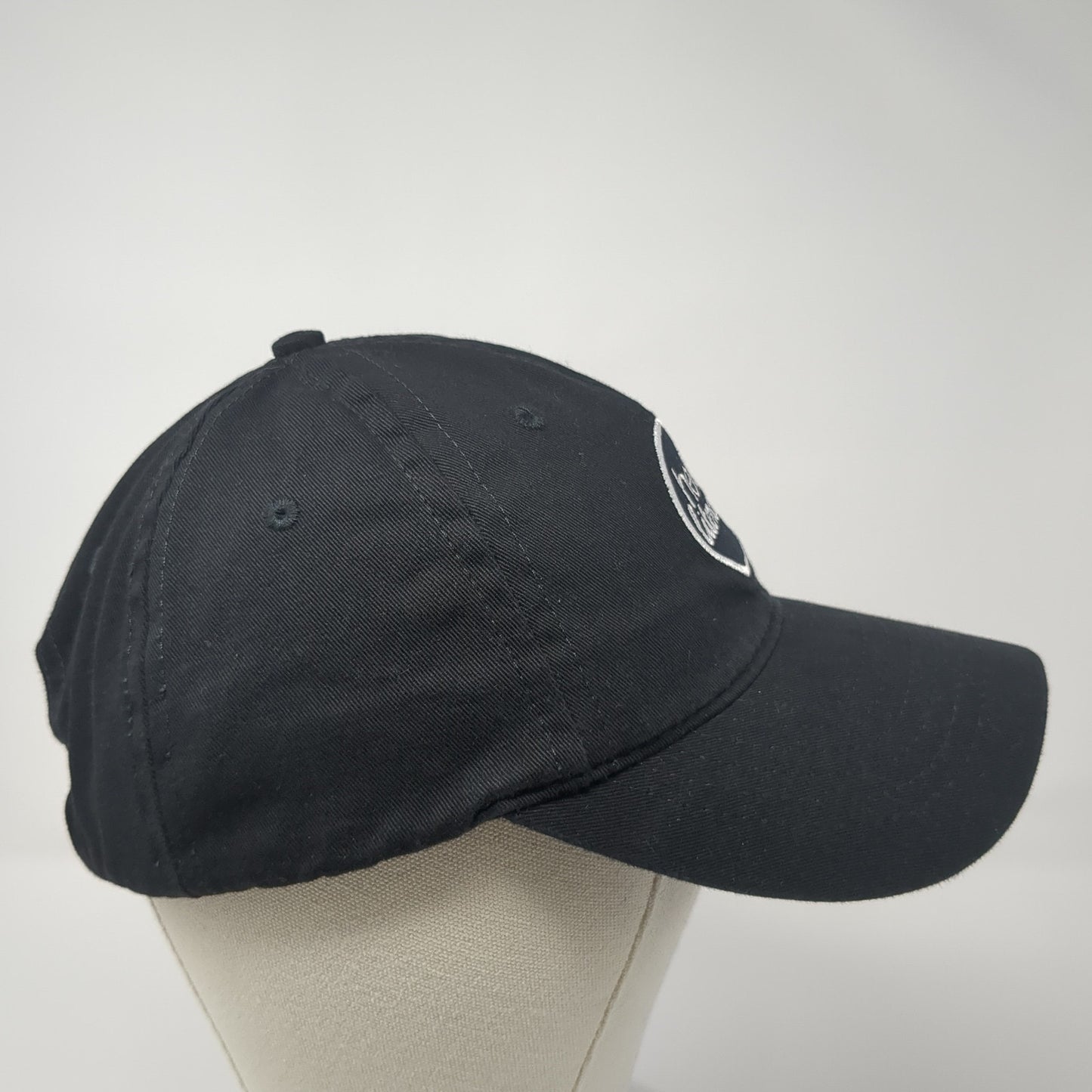 Hello Literacy Slideback Hat Black One Size Adjustable Embroidered