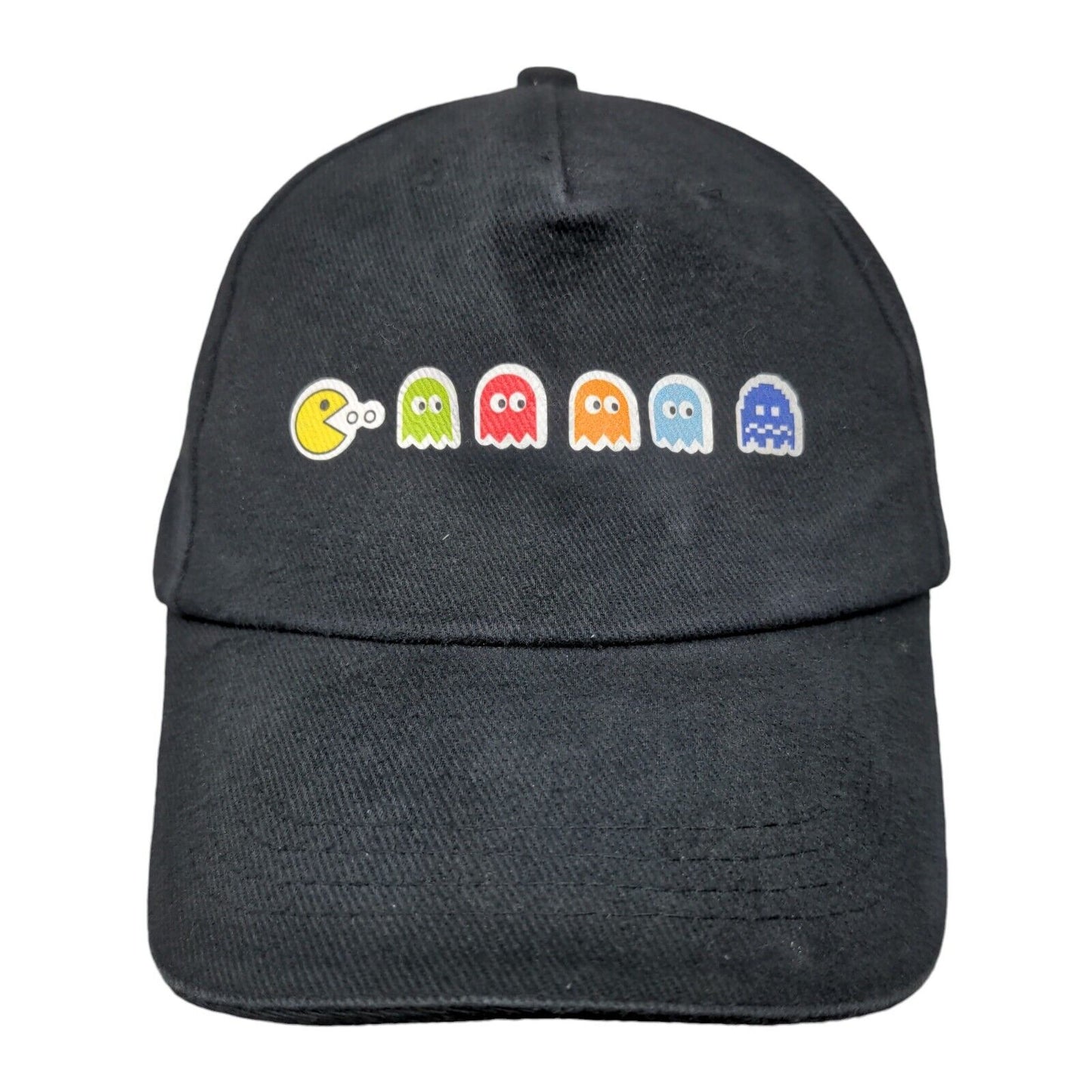 Pac-Man Strapback Hat Black 58cm Adjustable Solid Vent Holes