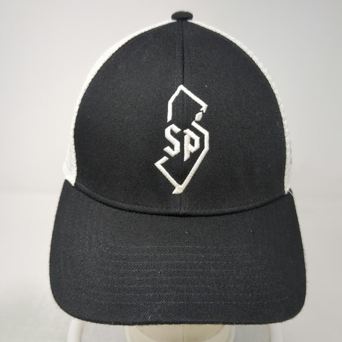 Adidas Trucker Hat Black One Size Stay Positive SP NJ Logo Snapback Mesh Hat