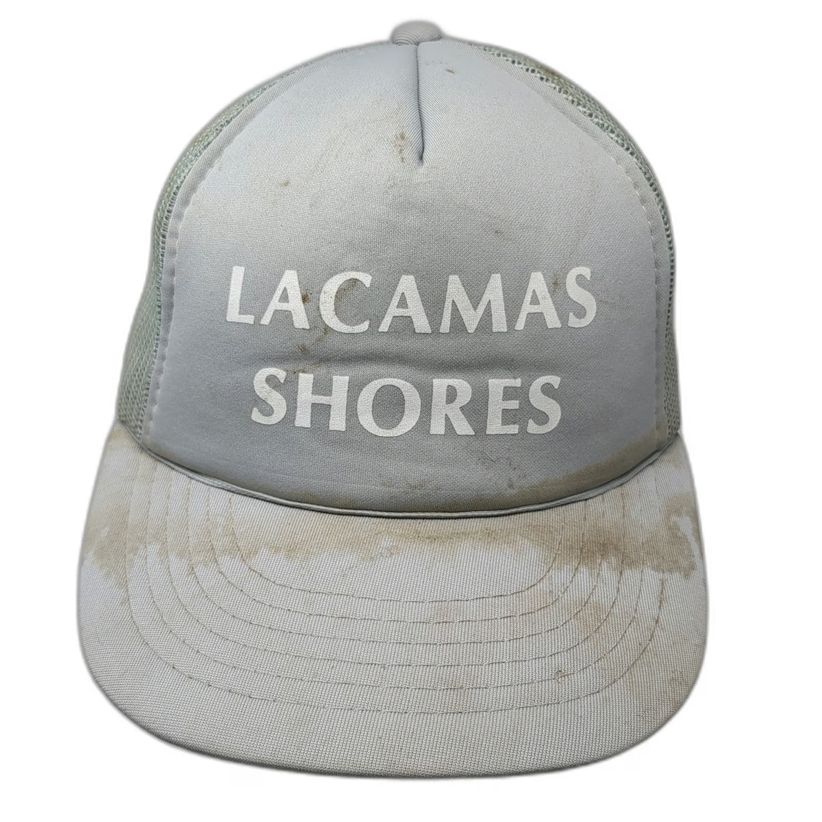 Yupoong Lacamas Shores Trucker Hat Gray One Size Mesh Back Snapback Polyester
