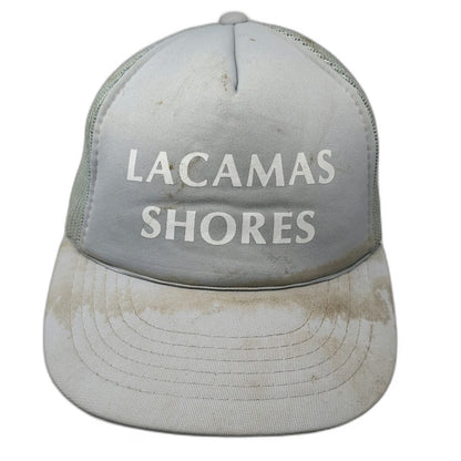 Yupoong Lacamas Shores Trucker Hat Gray One Size Mesh Back Snapback Polyester