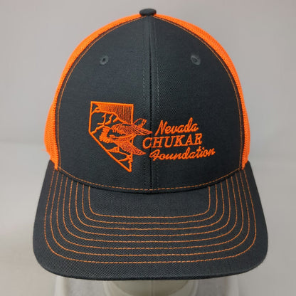 Richardson Trucker Hat Black Orange One Size Nevada Chukar Foundation 2019 Mesh