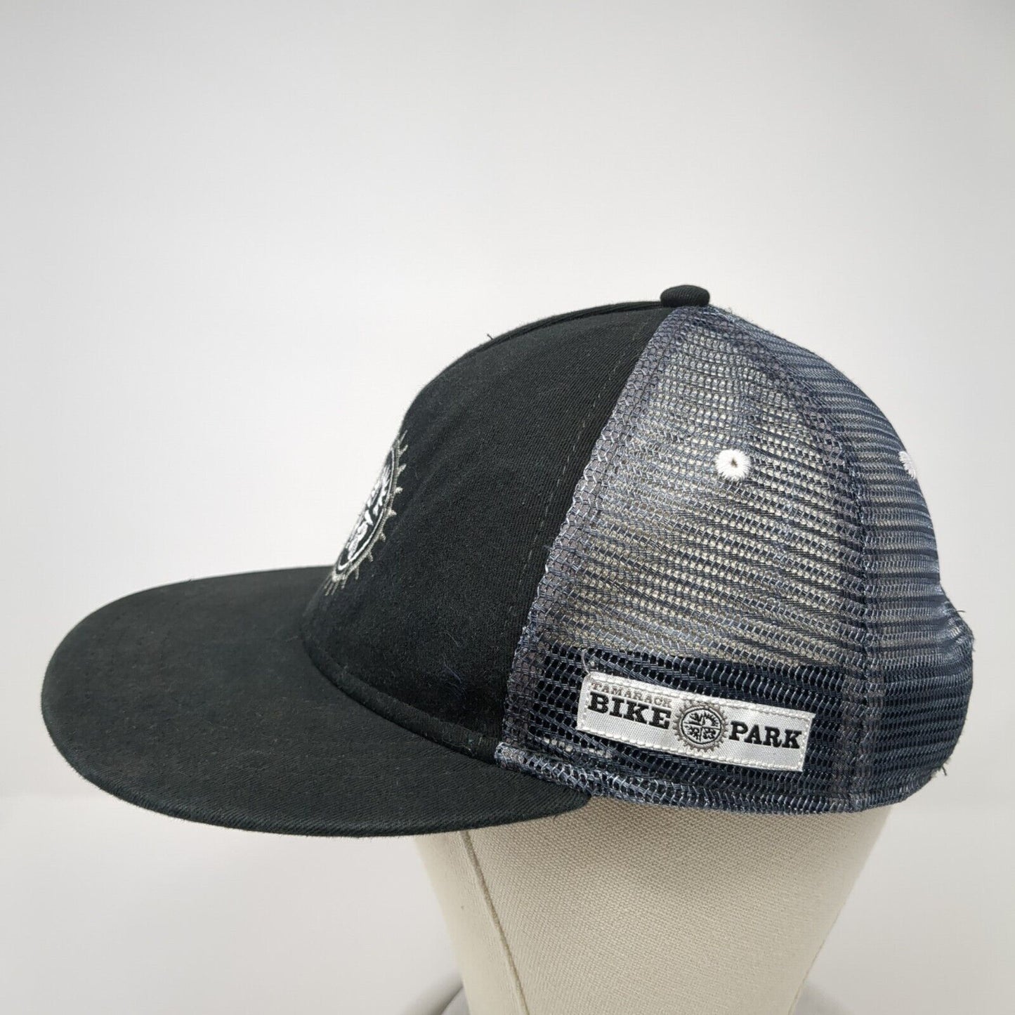 Tamarack Bike Park Strapback Trucker Hat Black OS Adjustable Mesh Back Pukka