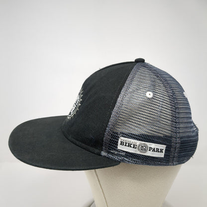 Tamarack Bike Park Strapback Trucker Hat Black OS Adjustable Mesh Back Pukka