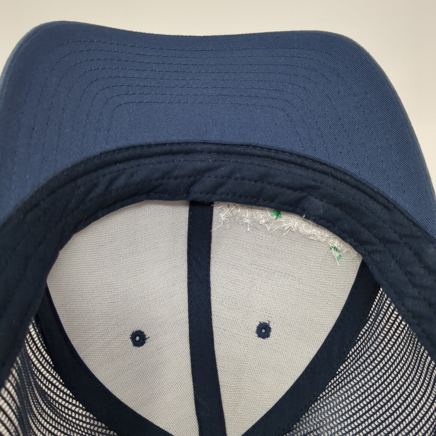 Josie's Organics Snapback Trucker Hat Blue One Size Mesh Back Yupoong