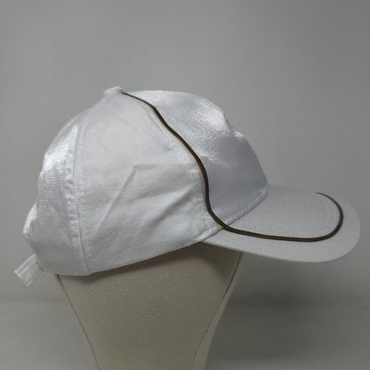 Unbranded Men's Slideback Hat White Adjustable 3D M Logo Blank