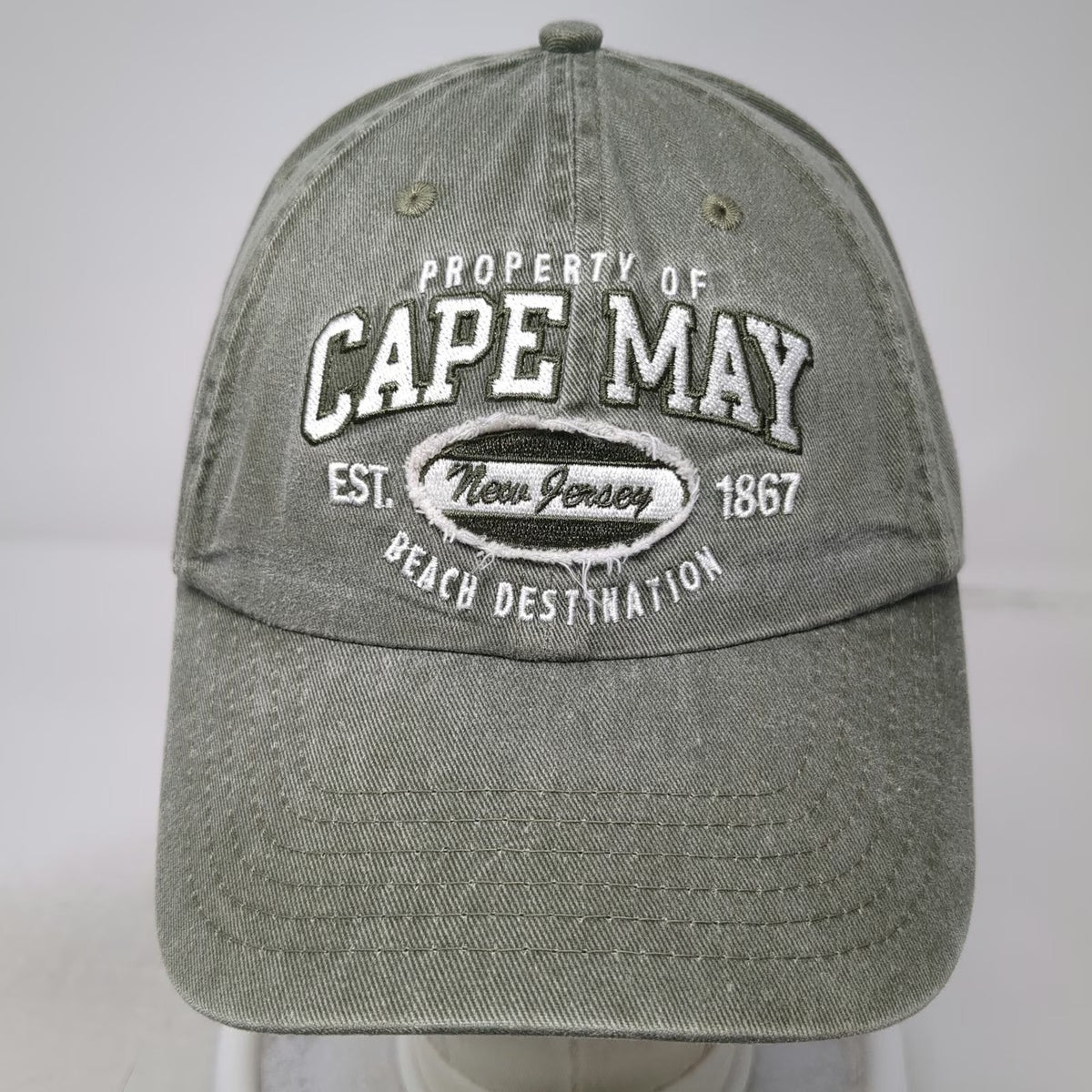 Royal Resortwear Cape May New Jersey Beach Destination Hat Green Baseball Cap