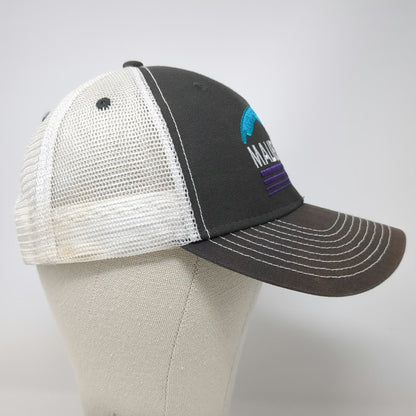 Ouray Trucker Hat Gray One Size Young Life Malibu Club Mountain Snapback Mesh