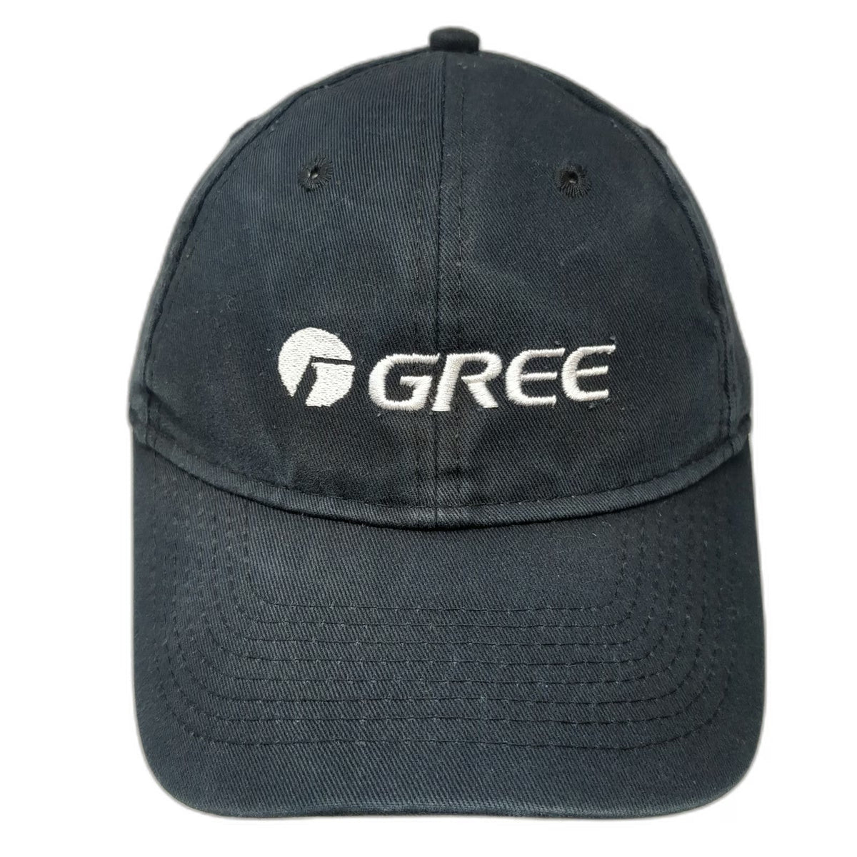 Port & Company Baseball Cap Black One Size Strapback Cotton Embroidered Gree Hat