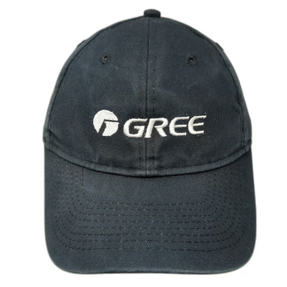 Port & Company Baseball Cap Black One Size Strapback Cotton Embroidered Gree Hat