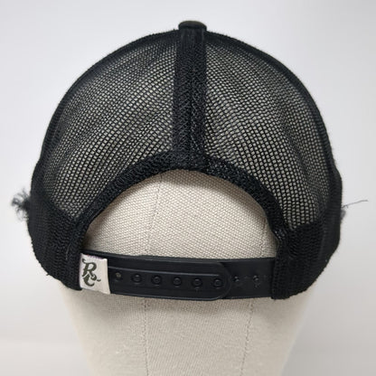 Rural Cloth Trucker Hat Black One Size Support Local Farmers Patch Snapback Mesh