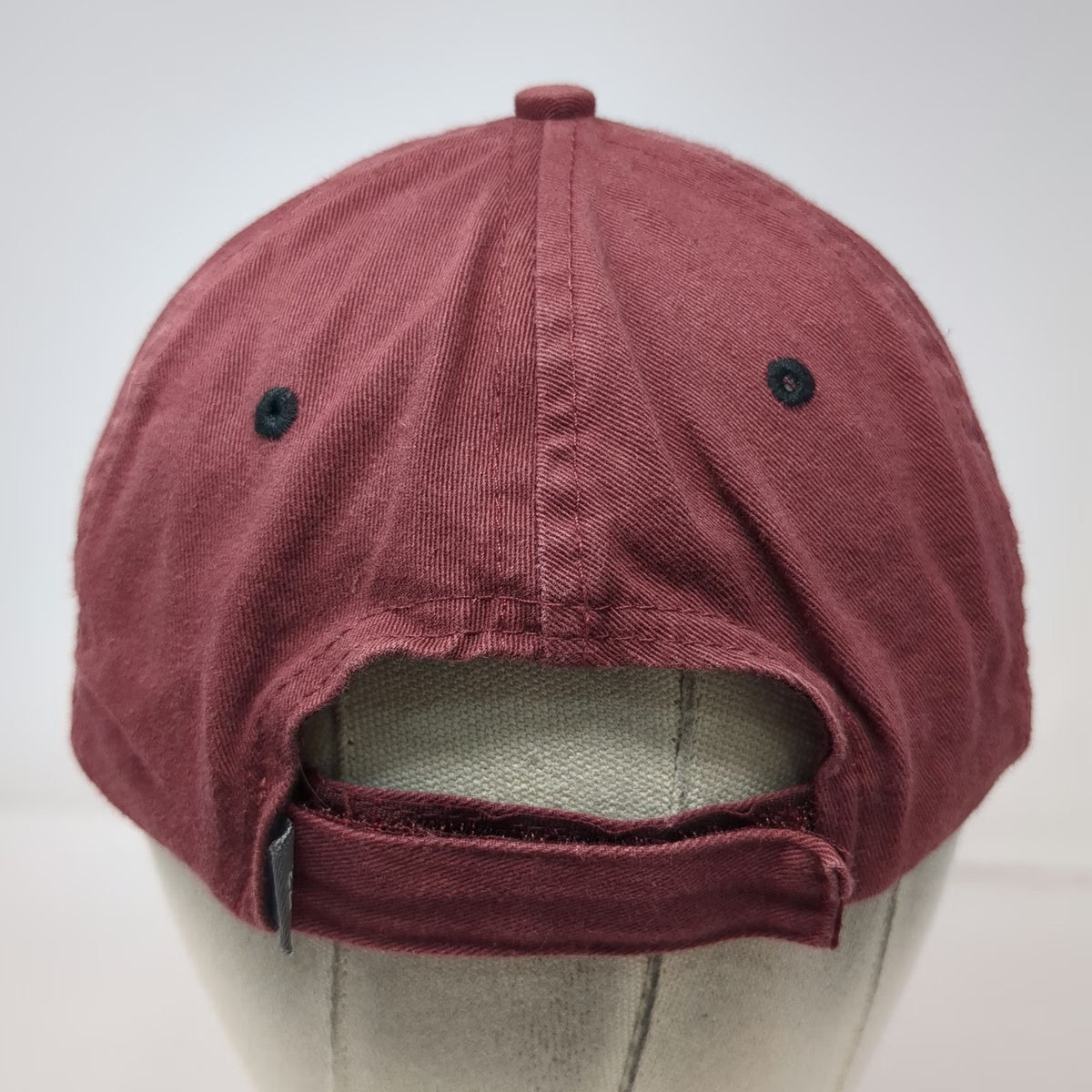 Roots 73 Baseball Cap Black Red One Size Cotton Embroidered Logo Strapback Hat