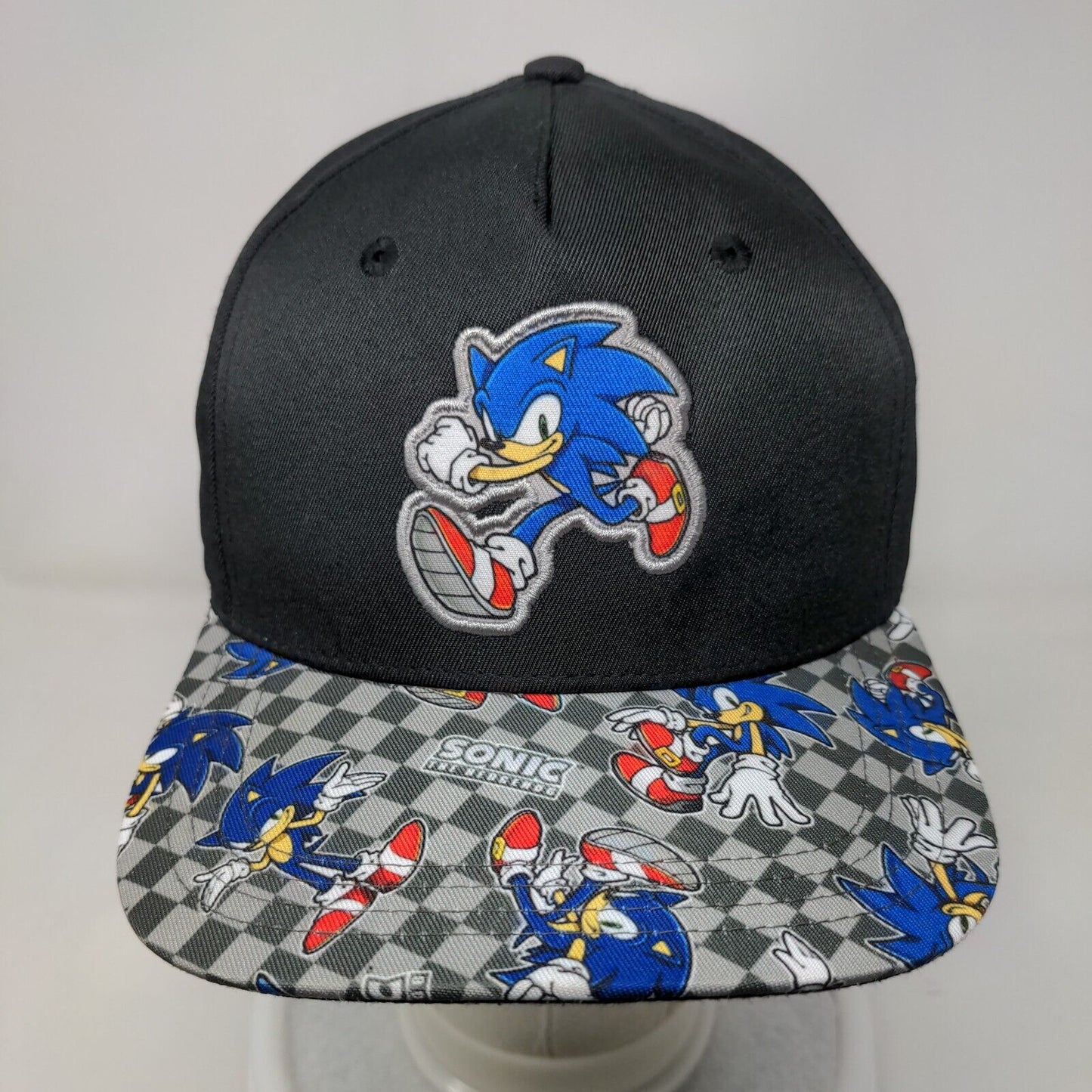 Sonic The Hedgehog Snapback Hat Multicolor One Size Embroidered 6 Panel SEGA
