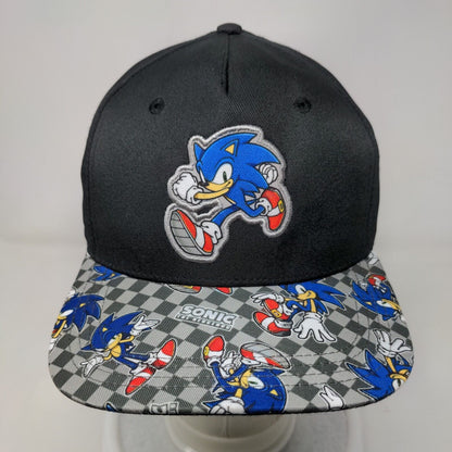 Sonic The Hedgehog Snapback Hat Multicolor One Size Embroidered 6 Panel SEGA