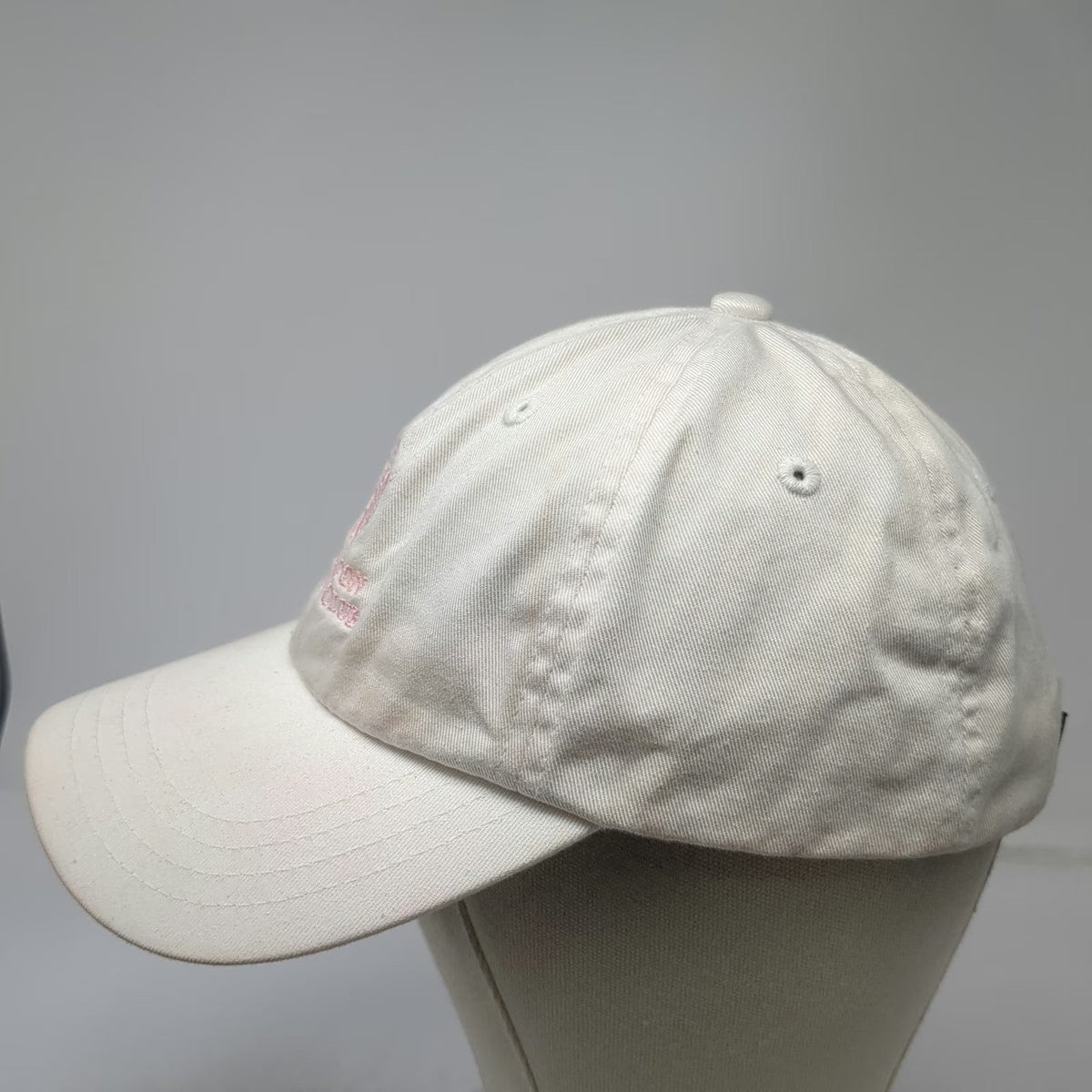 Imperial Baseball Cap White One Size Boca Raton Resort & Club Hat Pink Logo