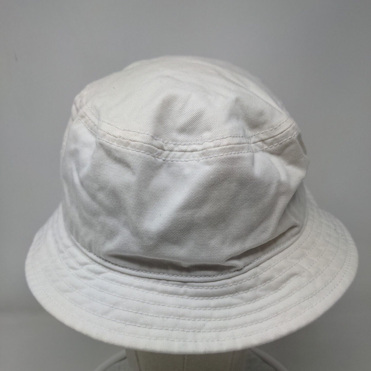 Adidas Bucket Hat Cream One Size Embroidered Logo Climalite Lightweight Cotton