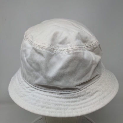 Adidas Bucket Hat Cream One Size Embroidered Logo Climalite Lightweight Cotton