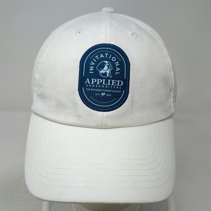 Baseball Cap White One Size Strapback Applied Underwriters Invitational Golf Hat