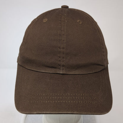 Unbranded Strapback Baseball Cap Brown One Size Adjustable Blank 6 Panel