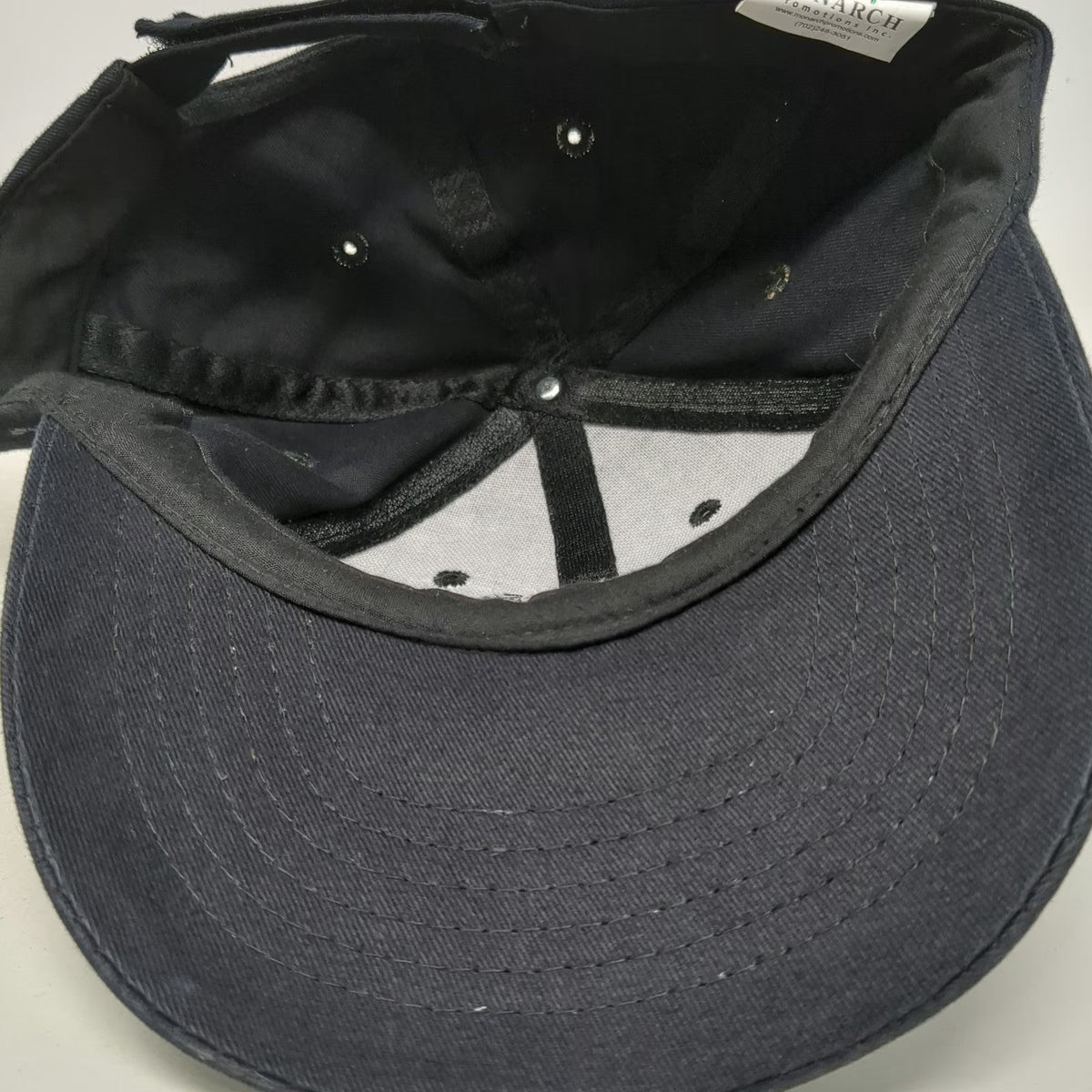 Monarch Baseball Cap Black OSFM Wyoming Downs Horse Racing Logo Strapback Hat