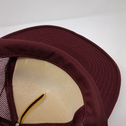 Phillips Lodge Snapback Mesh Back Trucker Hat Red OSFA Solid Adjustable