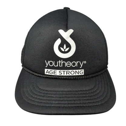 Youtheory Age Strong Snapback Rope Trucker Hat Black One Size Mesh Back
