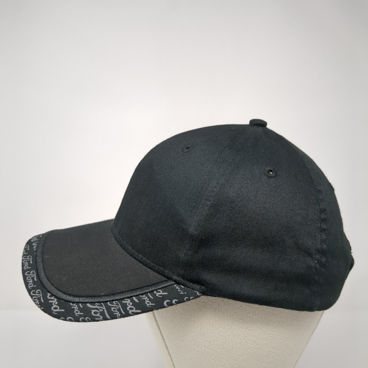 Mustang Ford Slideback Hat Black One Size Adjustable Embroidered 6 Panel