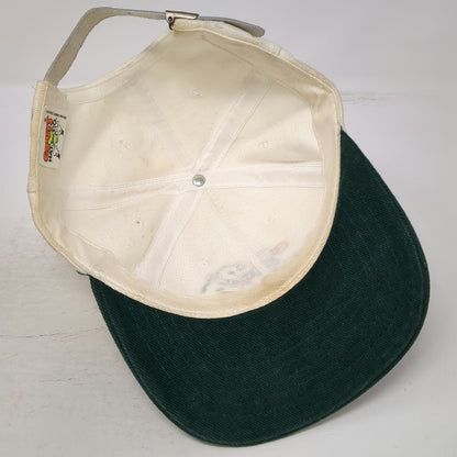 Disney Goofy's Hat Co Baseball Cap White Green Donald Duck Golfing Hat Vintage