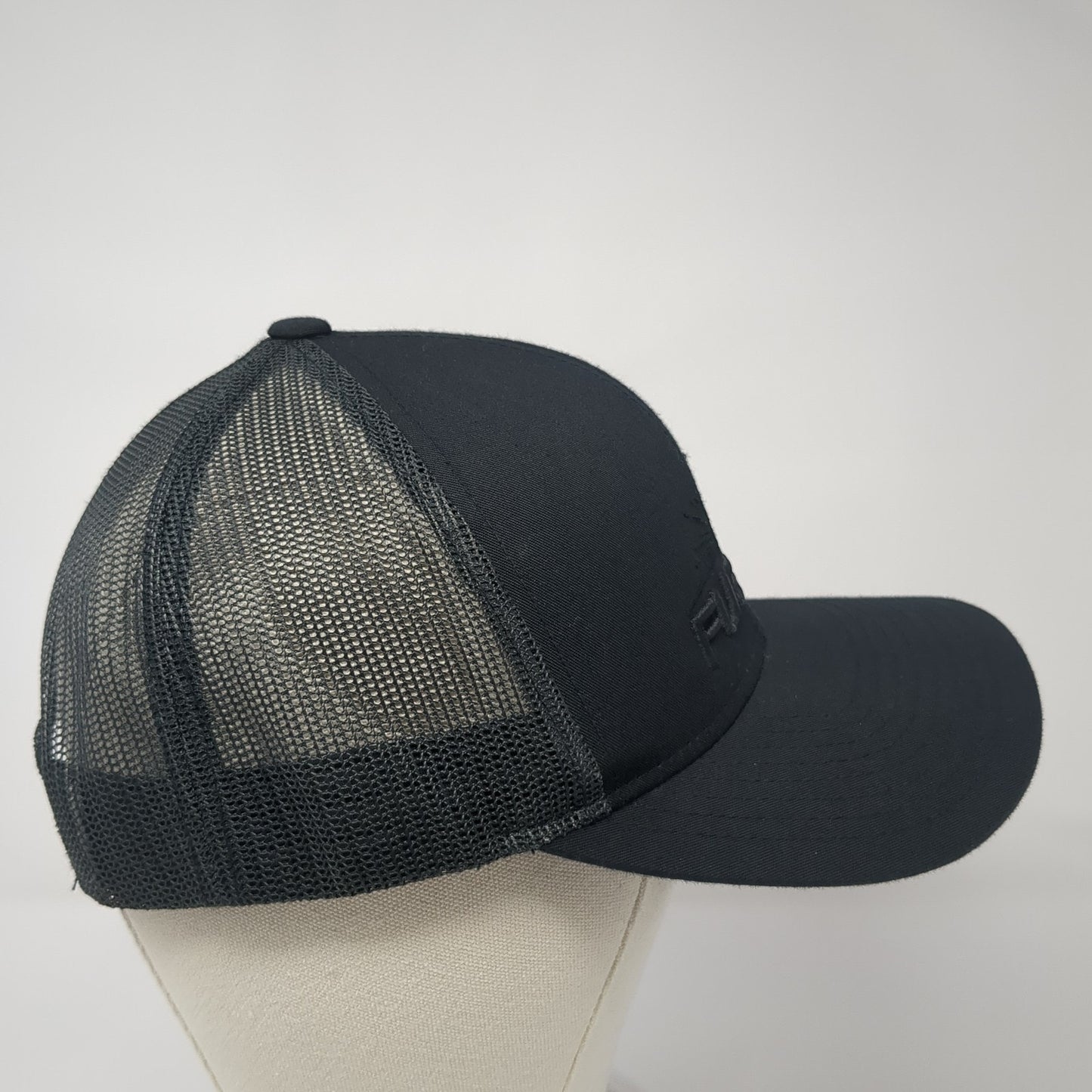 Fusion Snapback Mesh Back Trucker Hat Black One Size Pacific Headwear