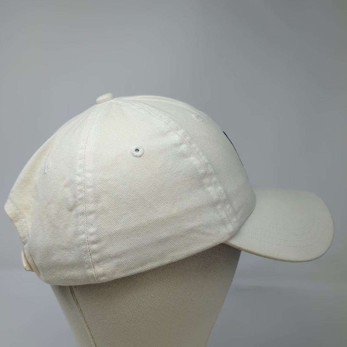 Ahead Baseball Cap White One Size First Trust Logo Slideback Hat Cotton Curved