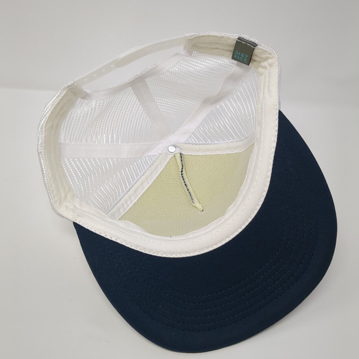 District Snapback Trucker Hat Blue One Size Adjustable Mesh Back Polyester