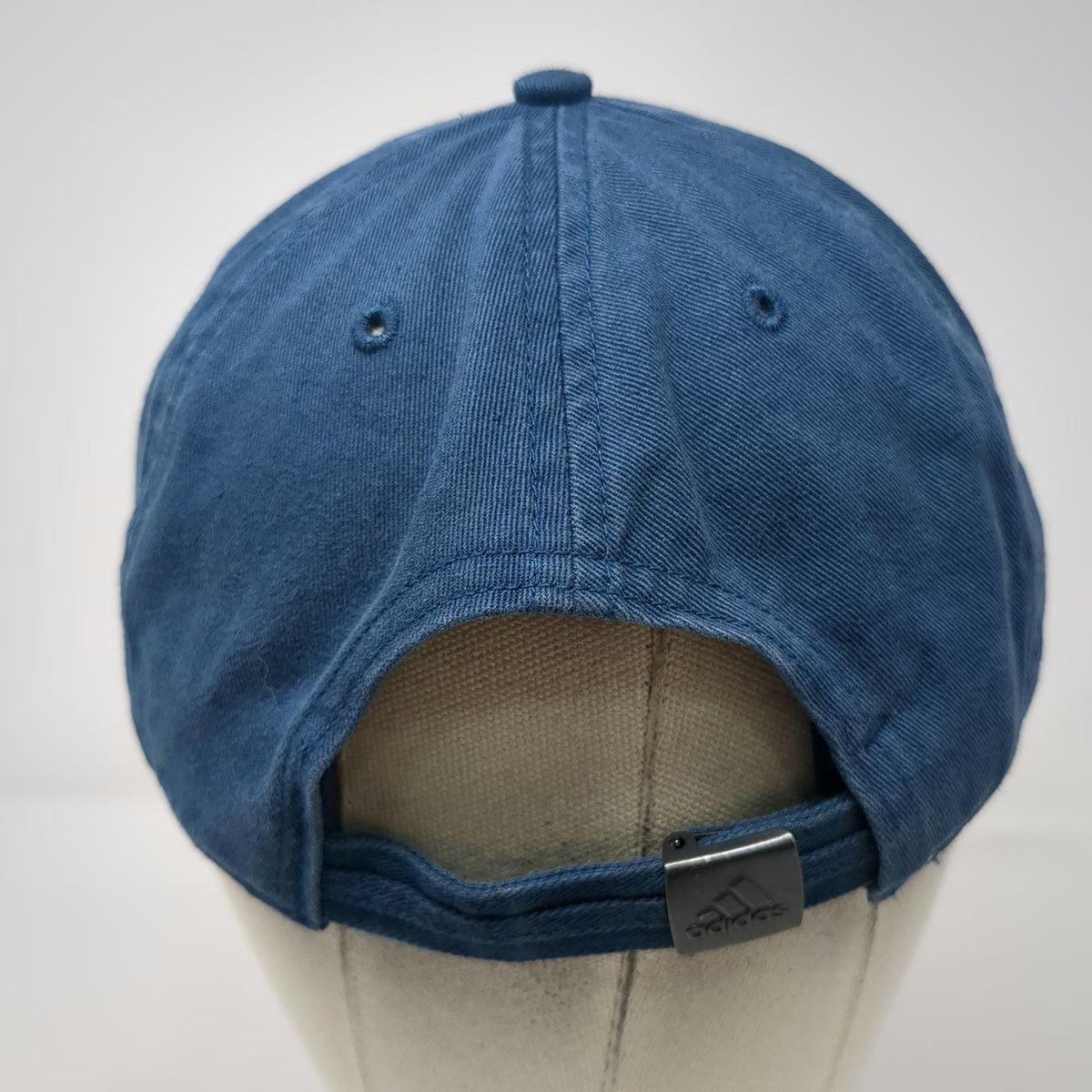 Adidas Baseball Cap Blue One Size Embroidered Logo Slideback Cotton Hat Strap