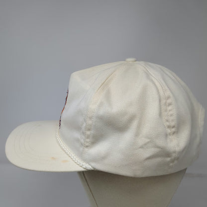 Jan-Mar Dry Fork Coal Co 5 Panel Beige Hat Horse Rider Rope USA Made Vintage