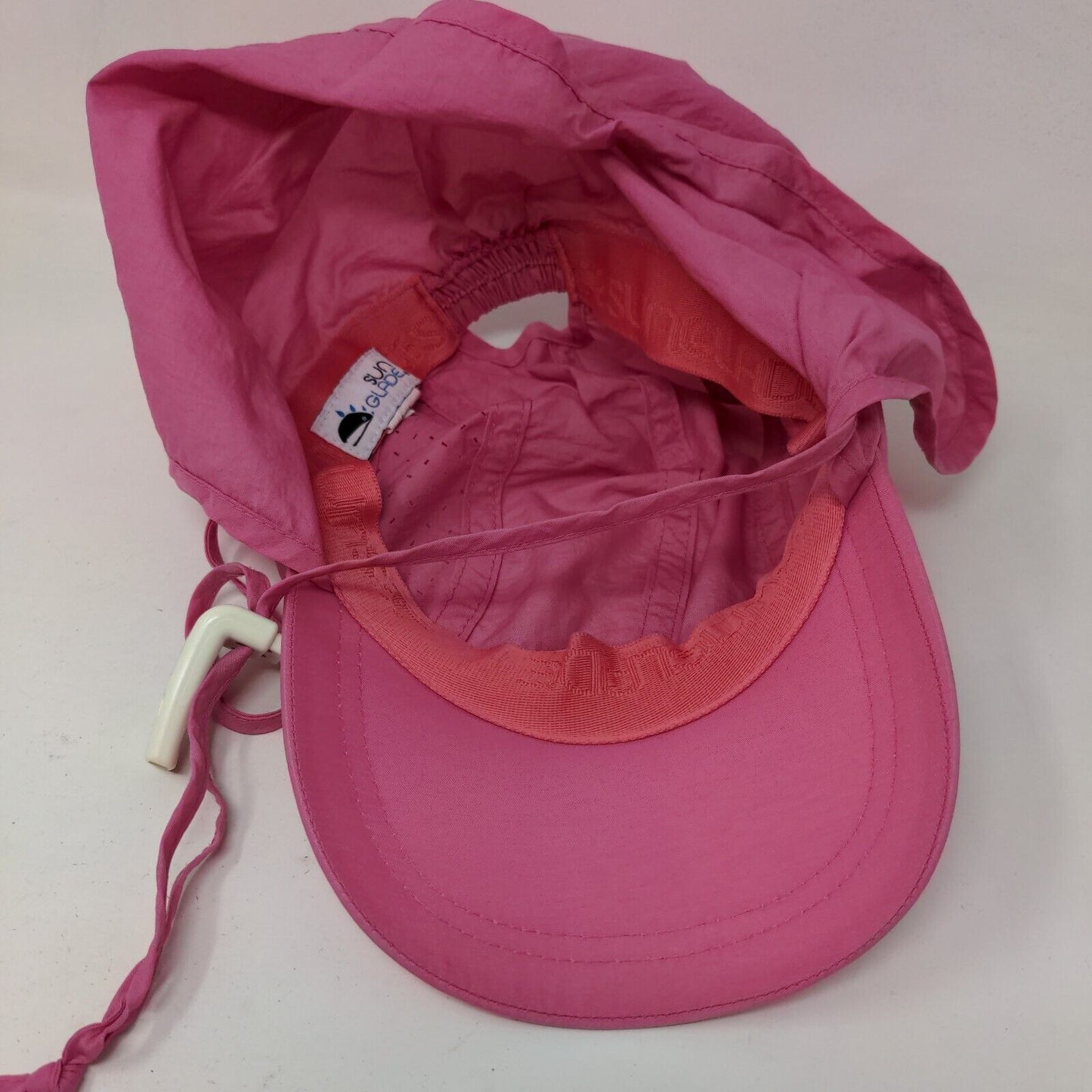 Sunglade UV Flap Cap Pink Large Face Cover Chin Strap Fishing UPF50+