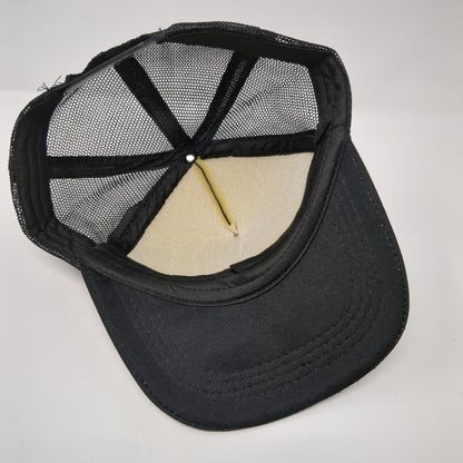 Dominical Snapback Mesh Back Trucker Hat Black OSFA Solid Adjustable