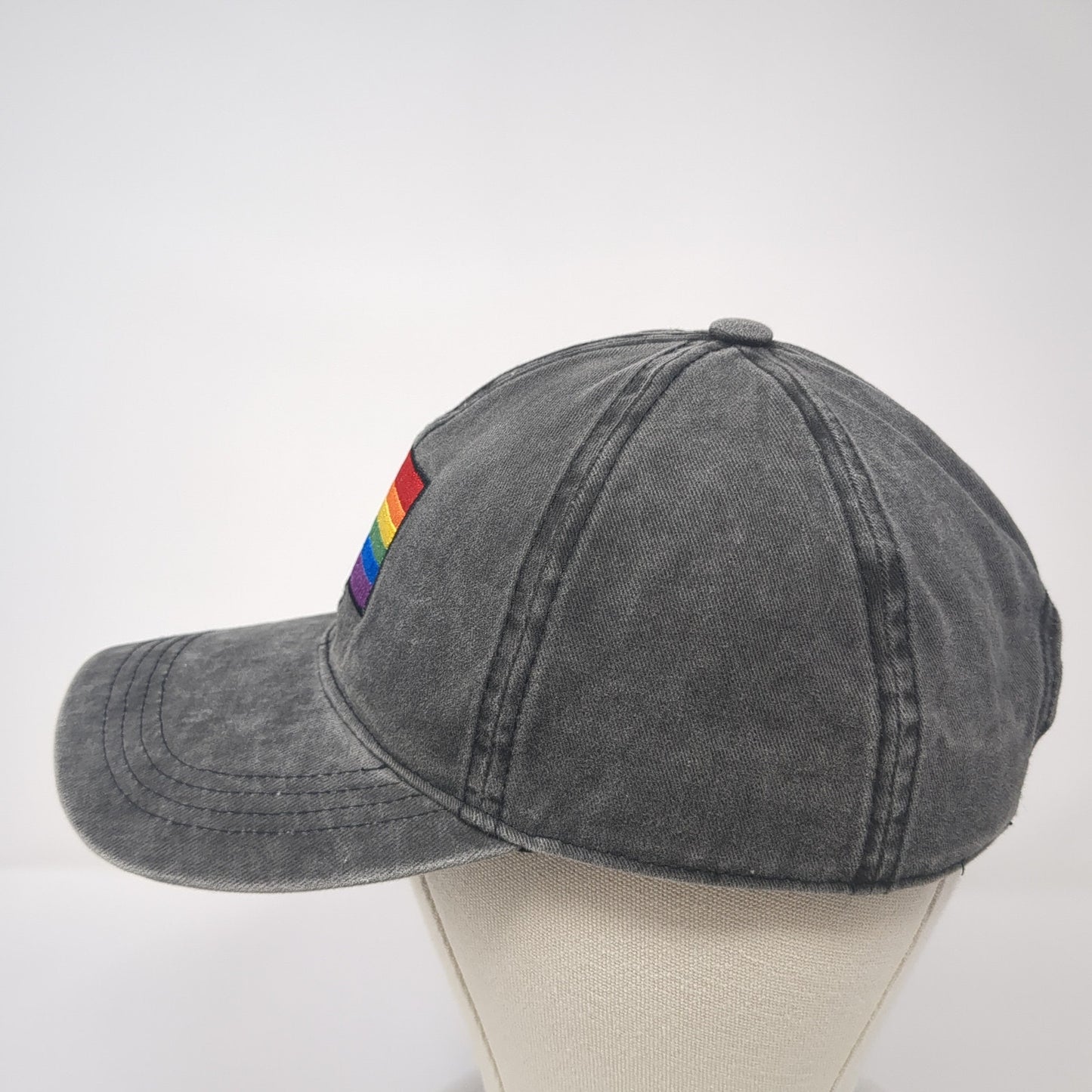Rainbow Pride Slideback Hat Gray One Size Adjustable David And Young