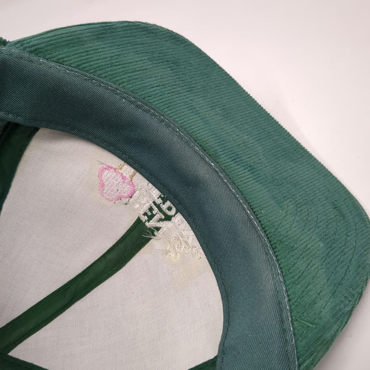 Ben & Jerry's Snapback Hat Green One Size Corduroy Made in USA Vermonts Finest