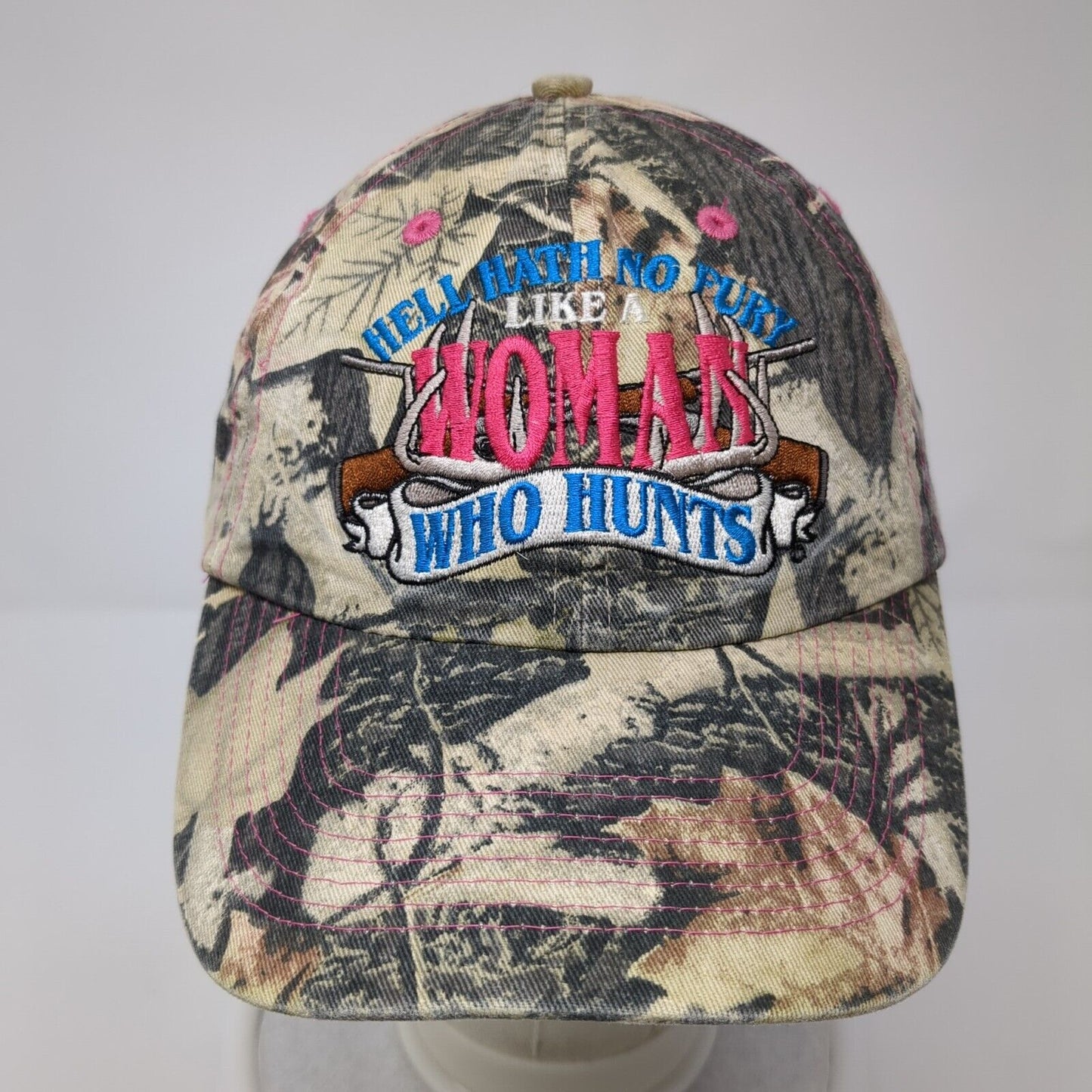 Hell Hath No Fury Like A Woman Who Hunts Strapback Hat Camo One Size