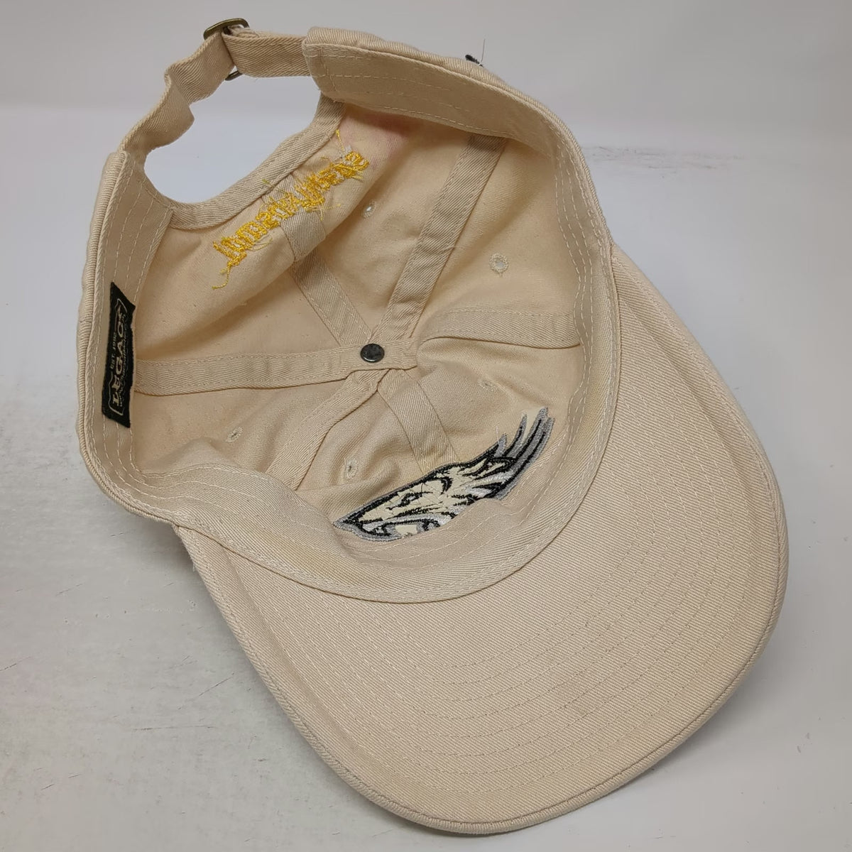 Towson Tigers NCAA Legacy Beige One Size Cap Hat Slideback Embroidered Cotton