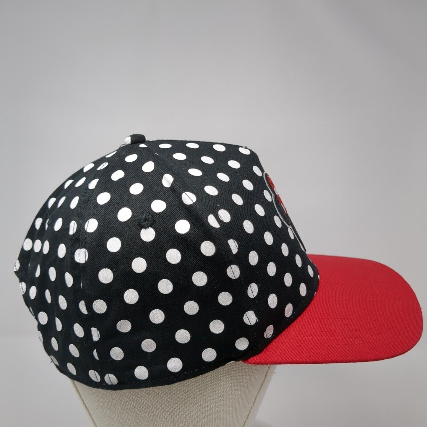 Minnie Mouse Snapback Hat Multicolor One Size Polka Dot Adjustable
