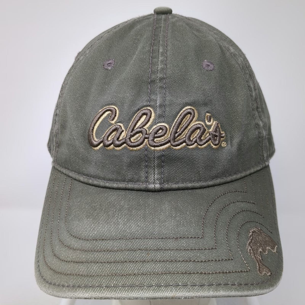 Cabela's Green Baseball Cap One Size Slideback Worlds Foremost Outfitter Fishing