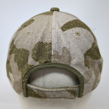 Cabela's Baseball Cap Beige One Size Camo Embroidered Strapback Hat Script Logo