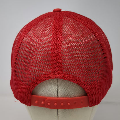 Trucker Hat Red White One Size Washington State Map Graphic Landmark Snapback