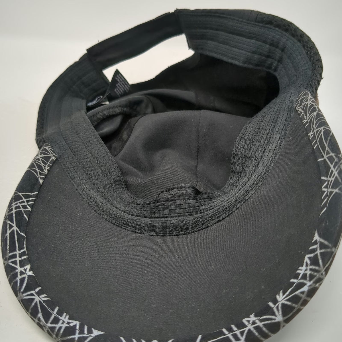 Champion Baseball Cap Brown One Size Black Mesh Strapback Scribble Pattern Hat