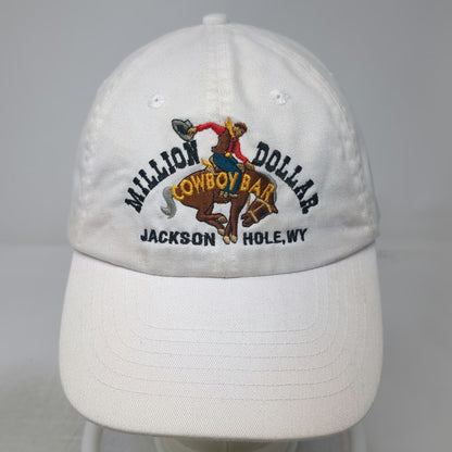 HeadShot Million Dollar Cowboy Bar Jackson Hole White One Size Baseball Cap Hat