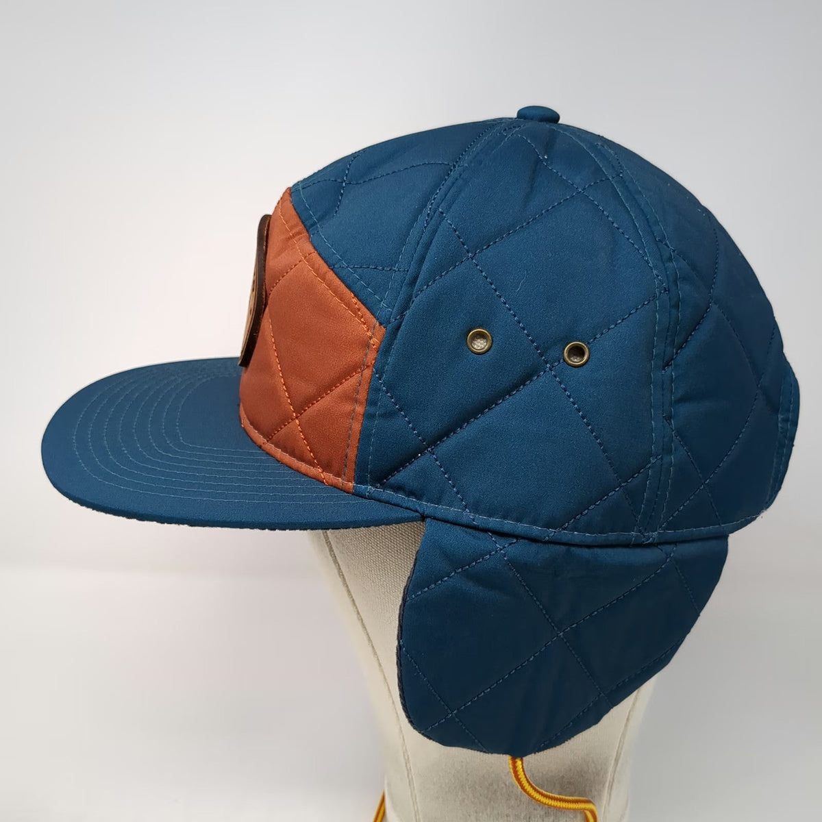 You Know Baseball Cap Blue OSFM Quilted Ear Flaps Silver Spur Ranch Patch Hat