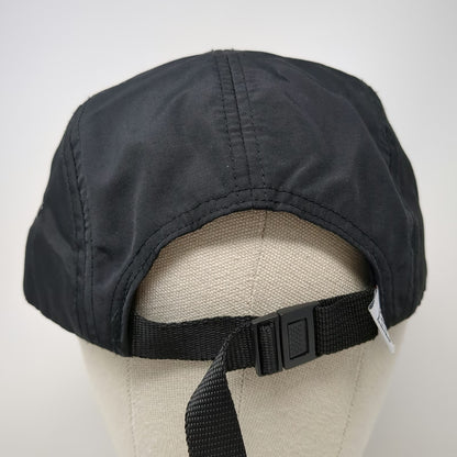Loge 5 Panel Black Hat One Size Strapback Flat Brim Live Outside Go Explore