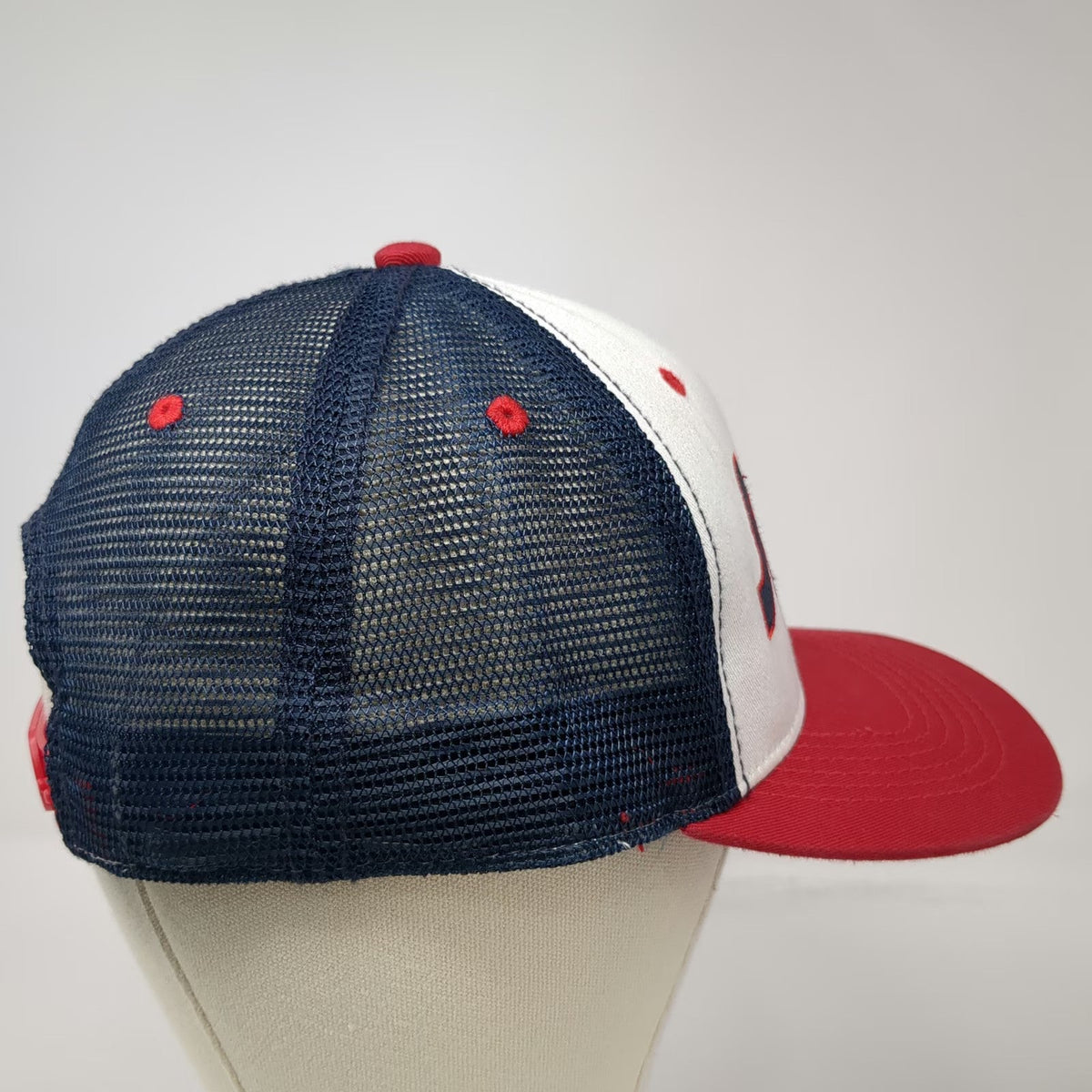 Sixers Trucker Hat White Blue Red One Size Spectrum Side Patch Mesh Snapback