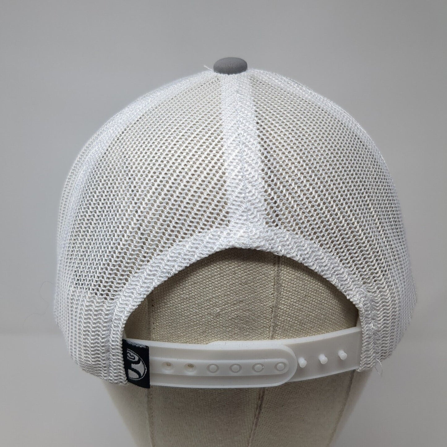 Hooey Snapback Mesh Back Trucker Hat Gray One Size Colorblock Patch